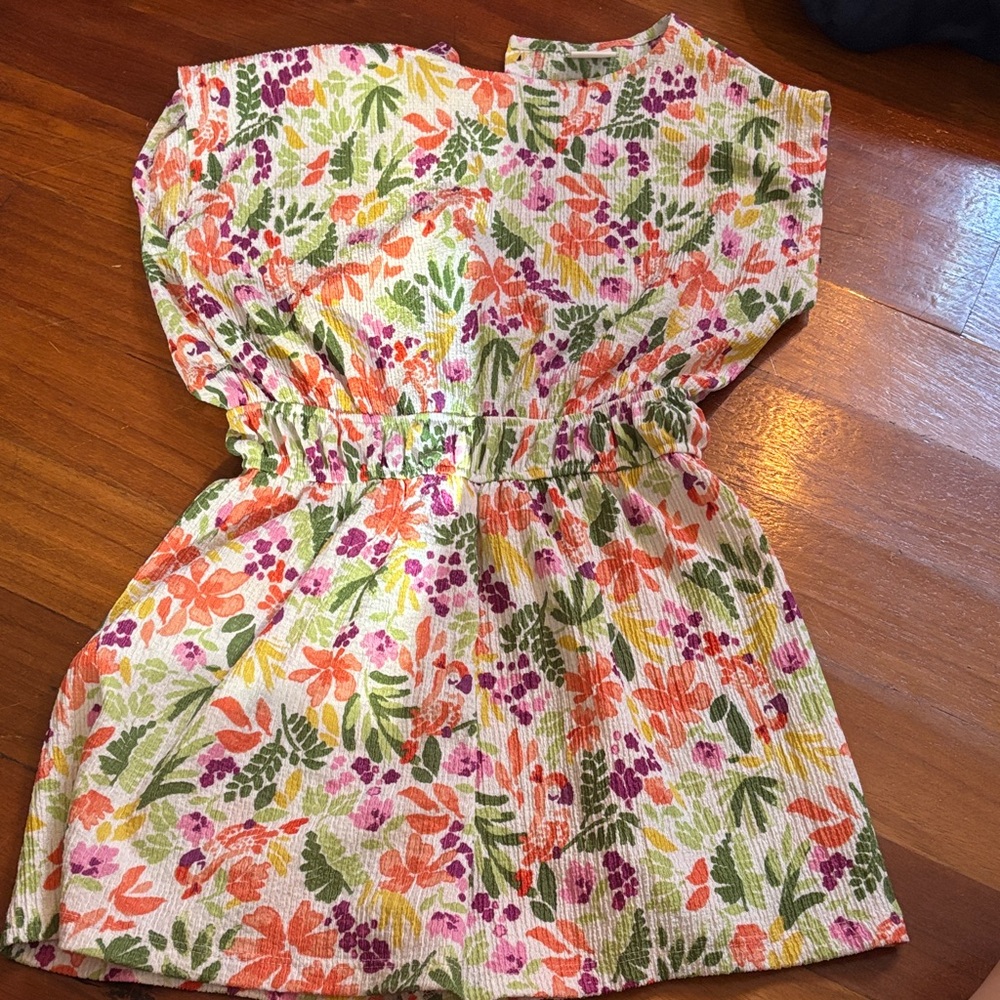 Zara Kids Floral Dress - Pink, Orange, Green